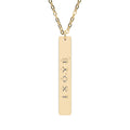 Personalized Vertical Bar Necklace — Engraved Name/Message Pendant (Sterling, Gold, Rose)