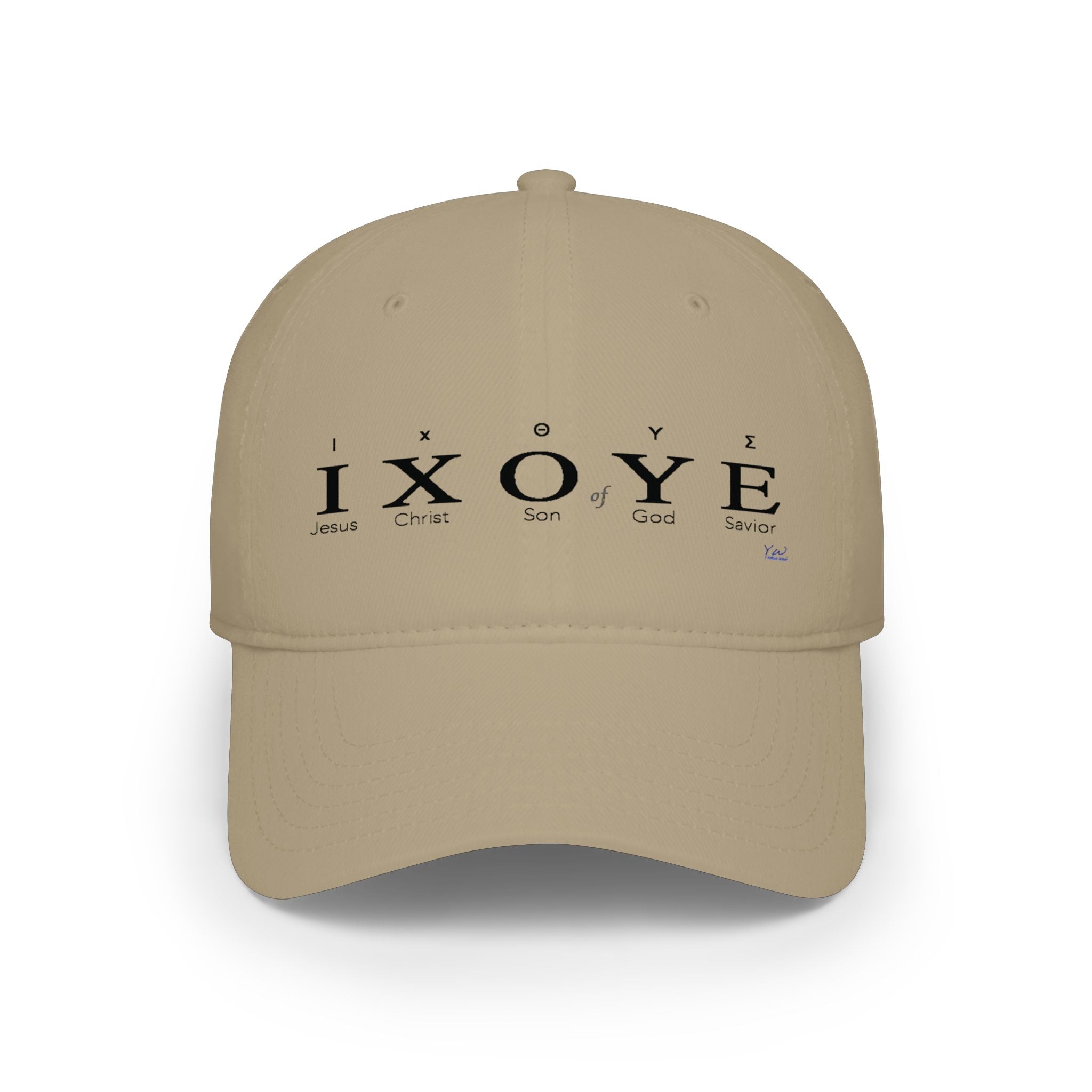 IXOYE Fish Symbol Baseball Cap — Christian Faith Low Profile Hat