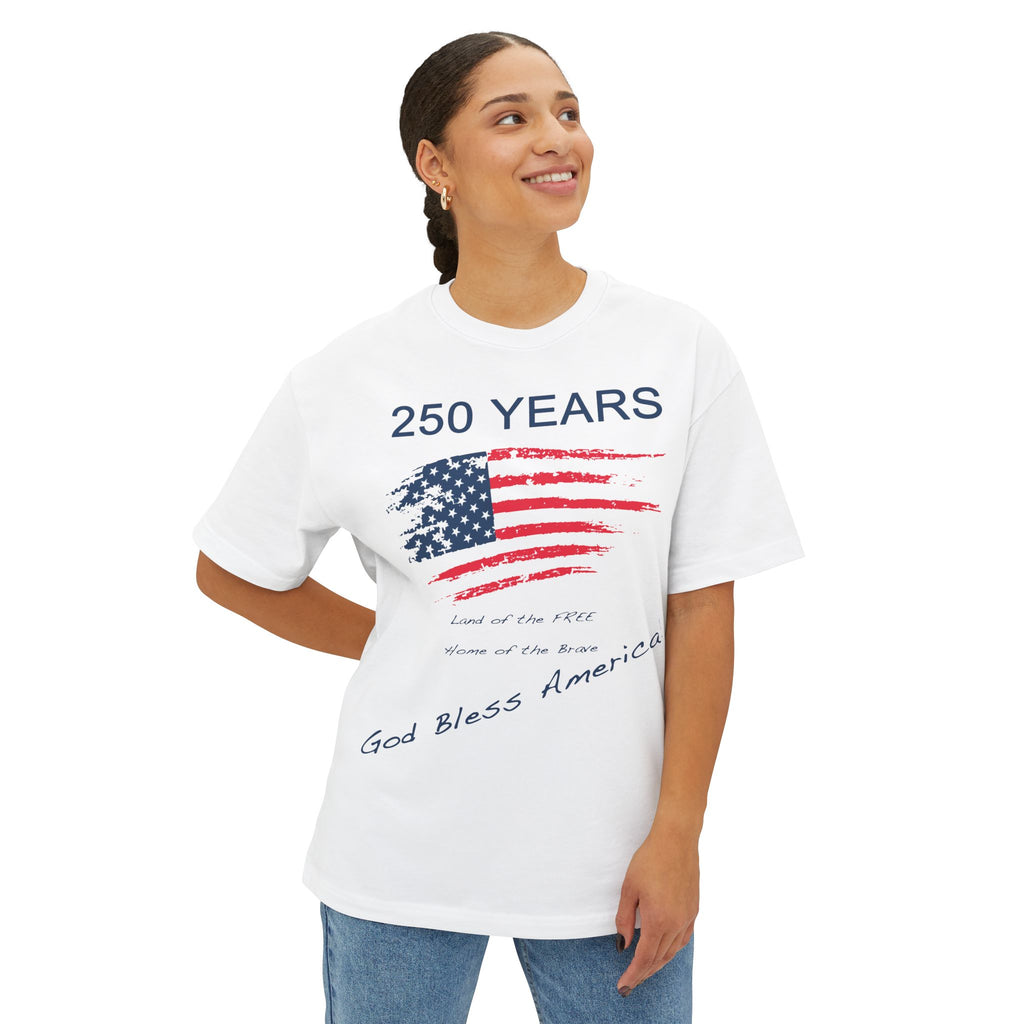 God Bless America Boxy Tee — Protect God, Family, Country