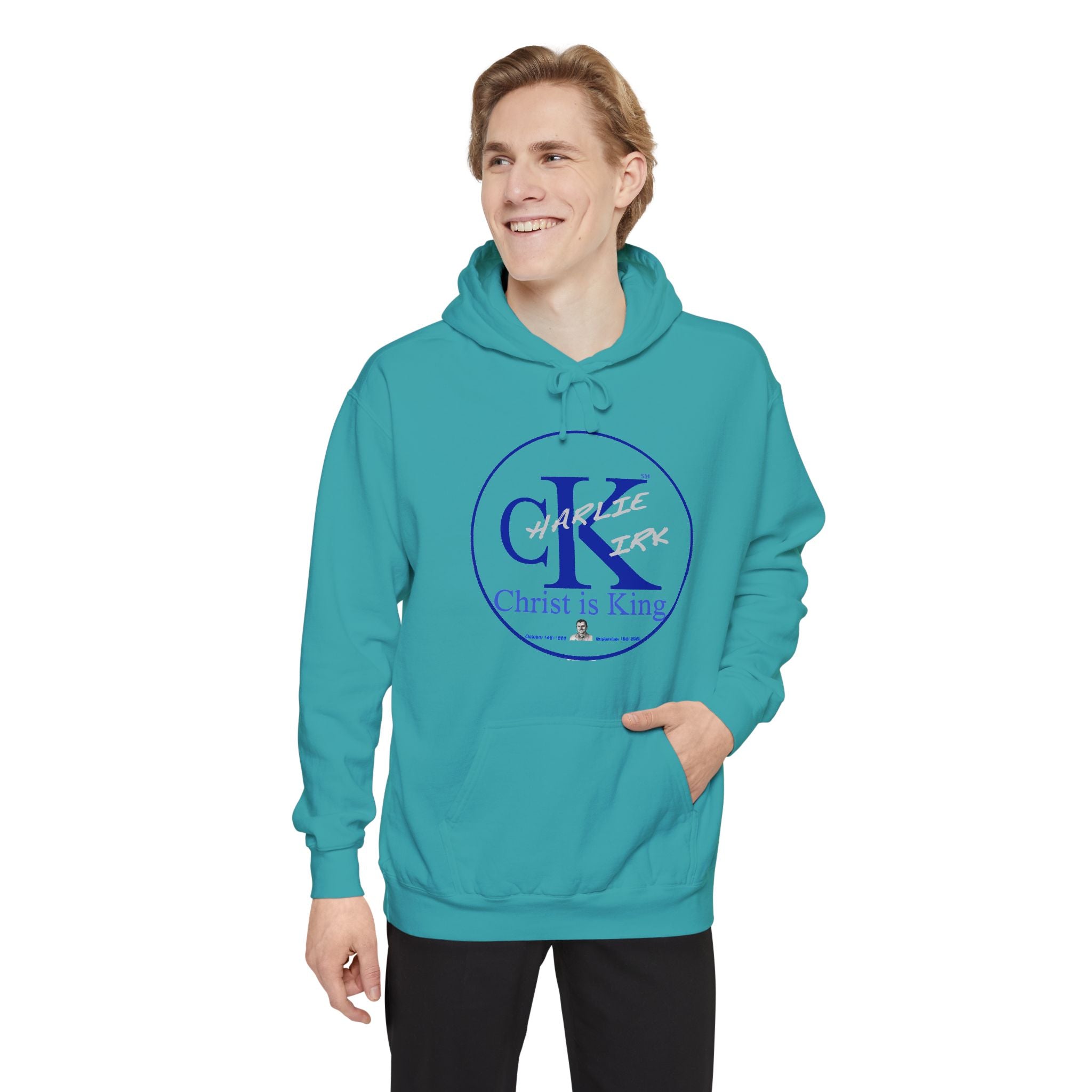 Charley Kirk Commemorative Hoodie — Garment-Dyed, Relaxed Fit