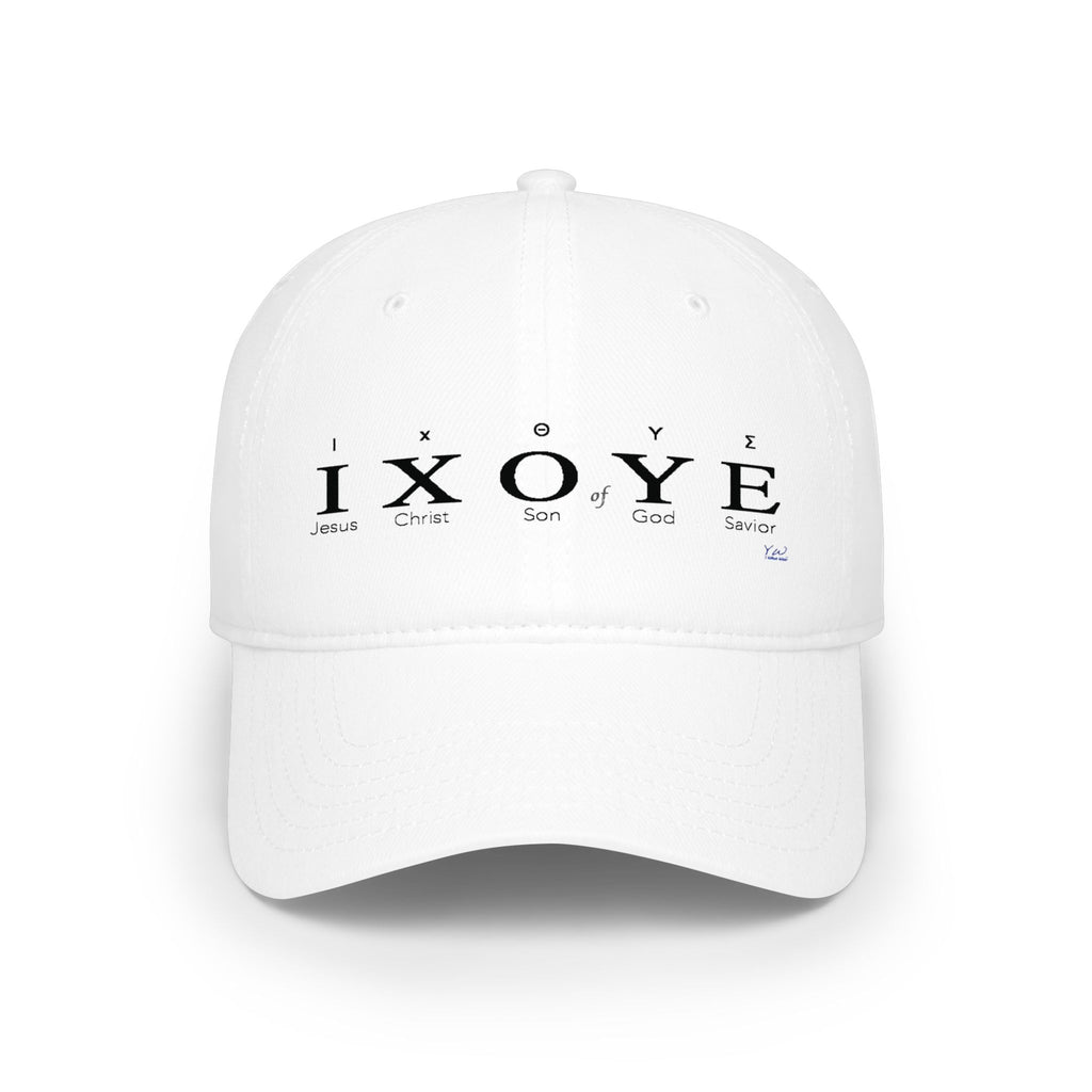 IXOYE Fish Symbol Baseball Cap — Christian Faith Low Profile Hat