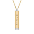 Hidden Message Sliding Bar Necklace — Engravable Secret Message Pendant