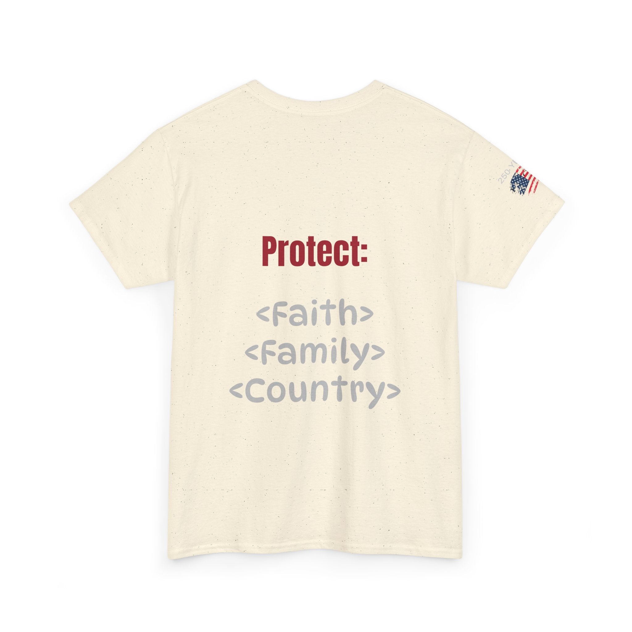 250 Years American Flag T-Shirt — "God Bless America" Patriotic Tee