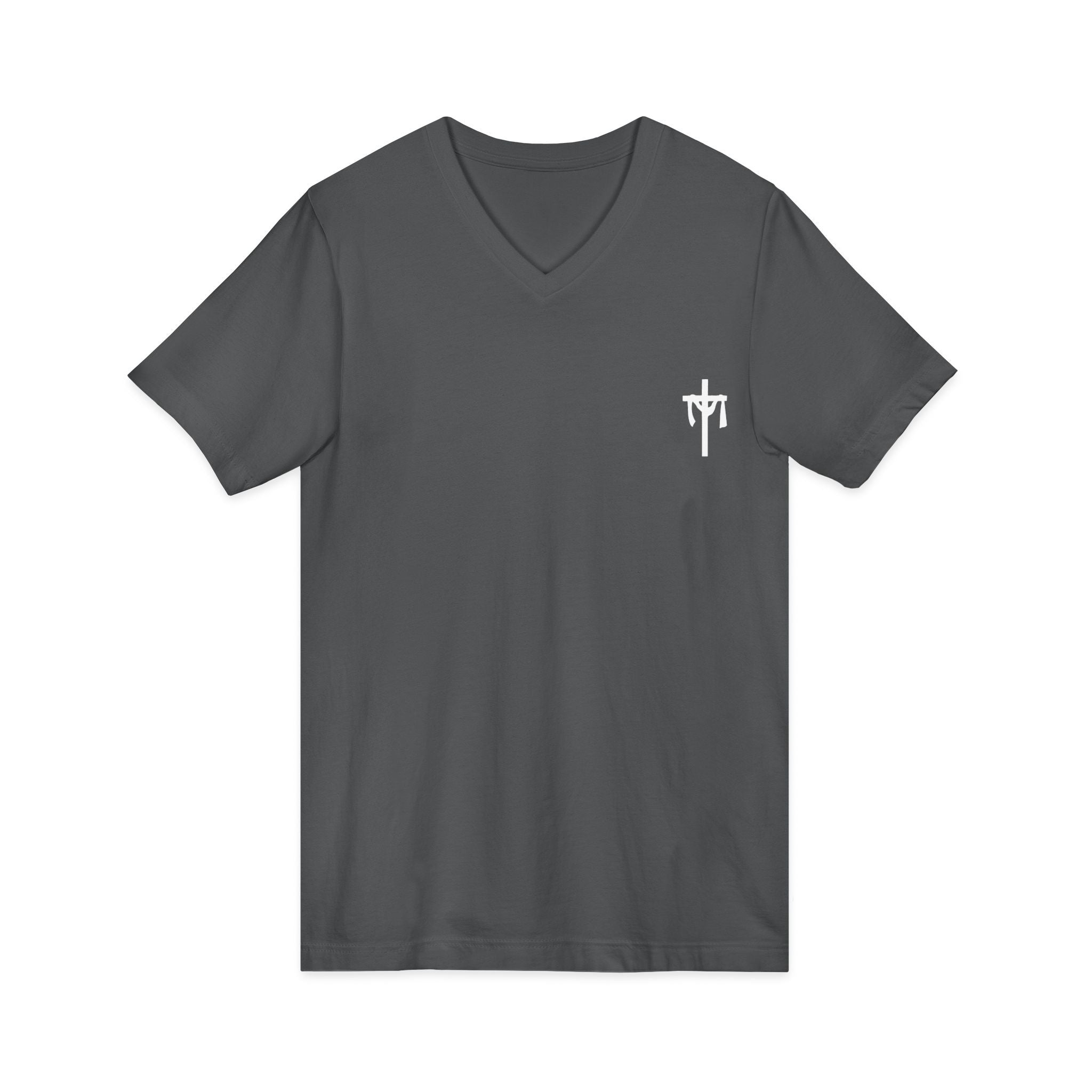 Christian V-Neck Tee — “It Is Finished!” No more sacrifices required, ALL PAID IN FULL.