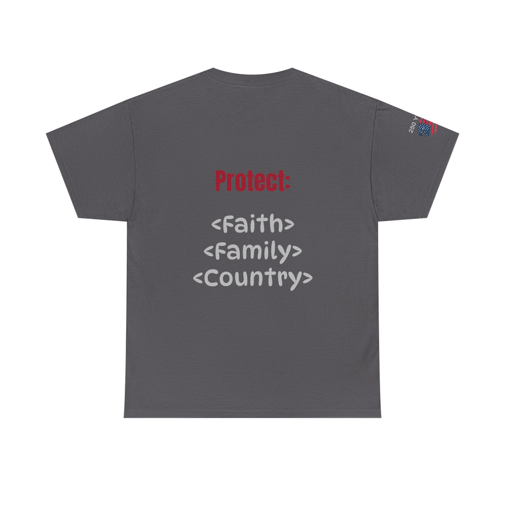 250 Years American Flag T-Shirt — "God Bless America" Patriotic Tee