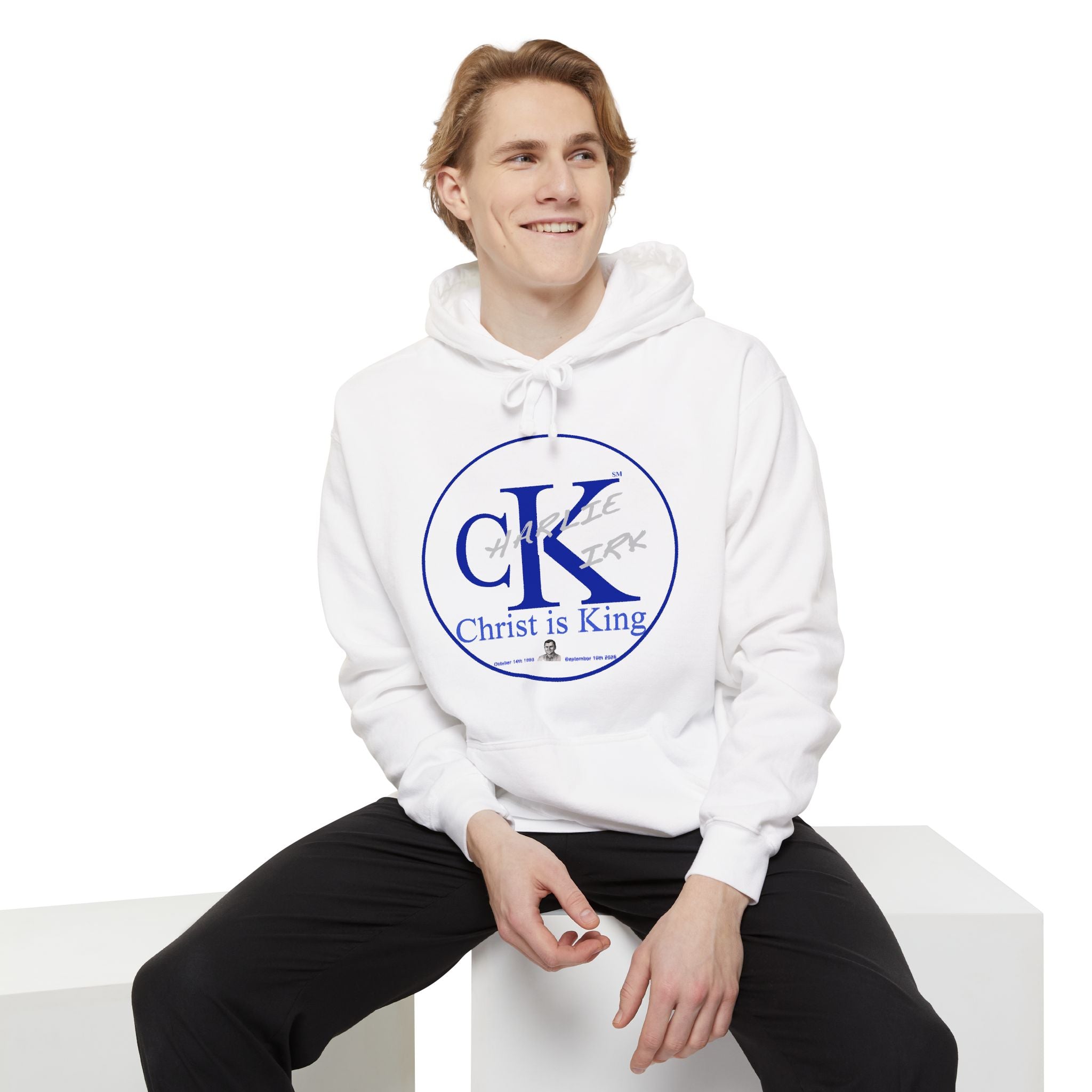 Charley Kirk Commemorative Hoodie — Garment-Dyed, Relaxed Fit