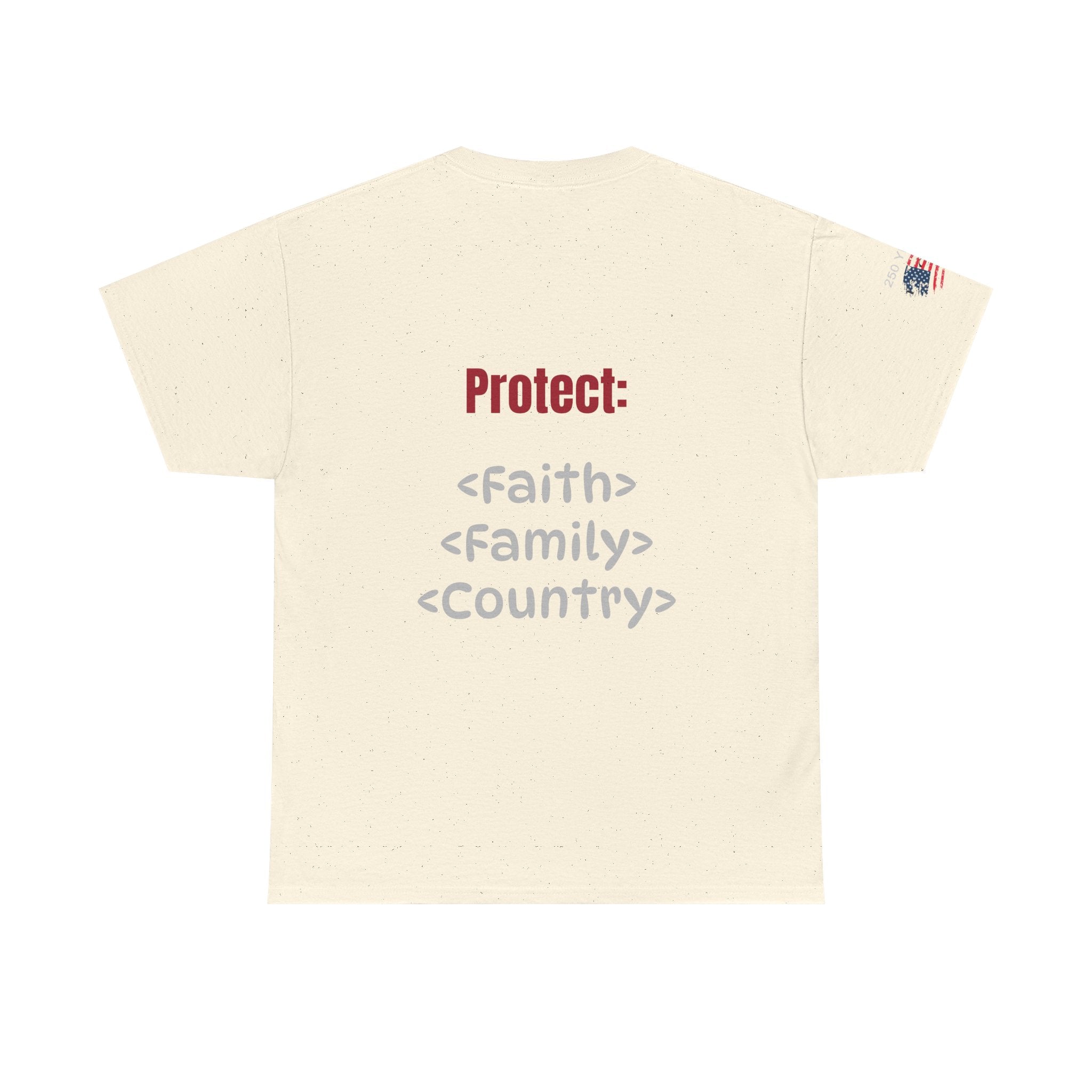 250 Years American Flag T-Shirt — "God Bless America" Patriotic Tee