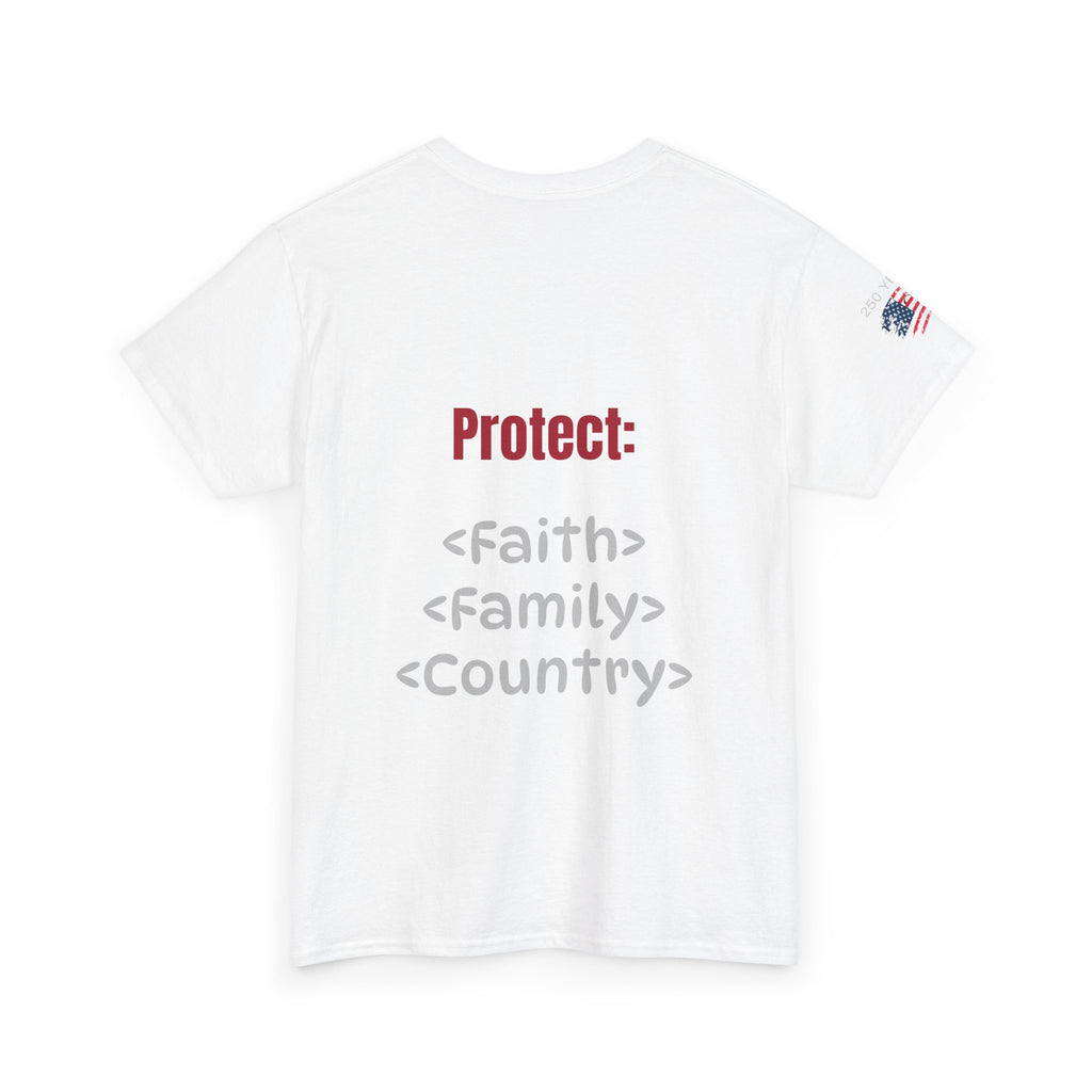 250 Years American Flag T-Shirt — "God Bless America" Patriotic Tee