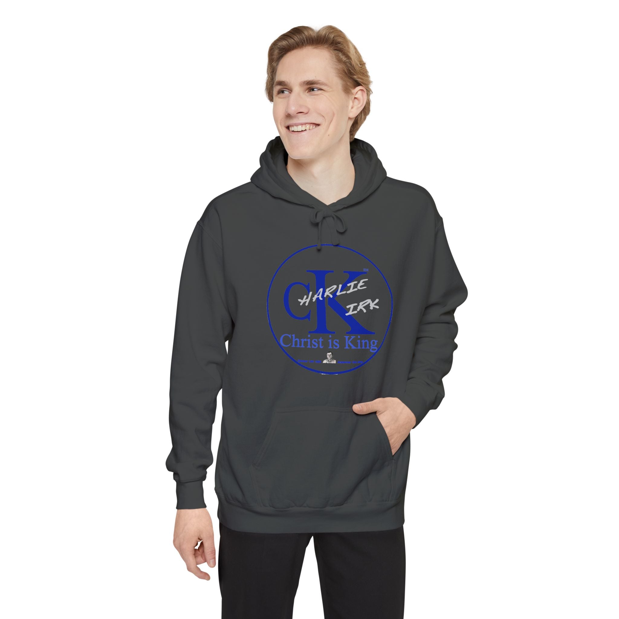 Charley Kirk Commemorative Hoodie — Garment-Dyed, Relaxed Fit