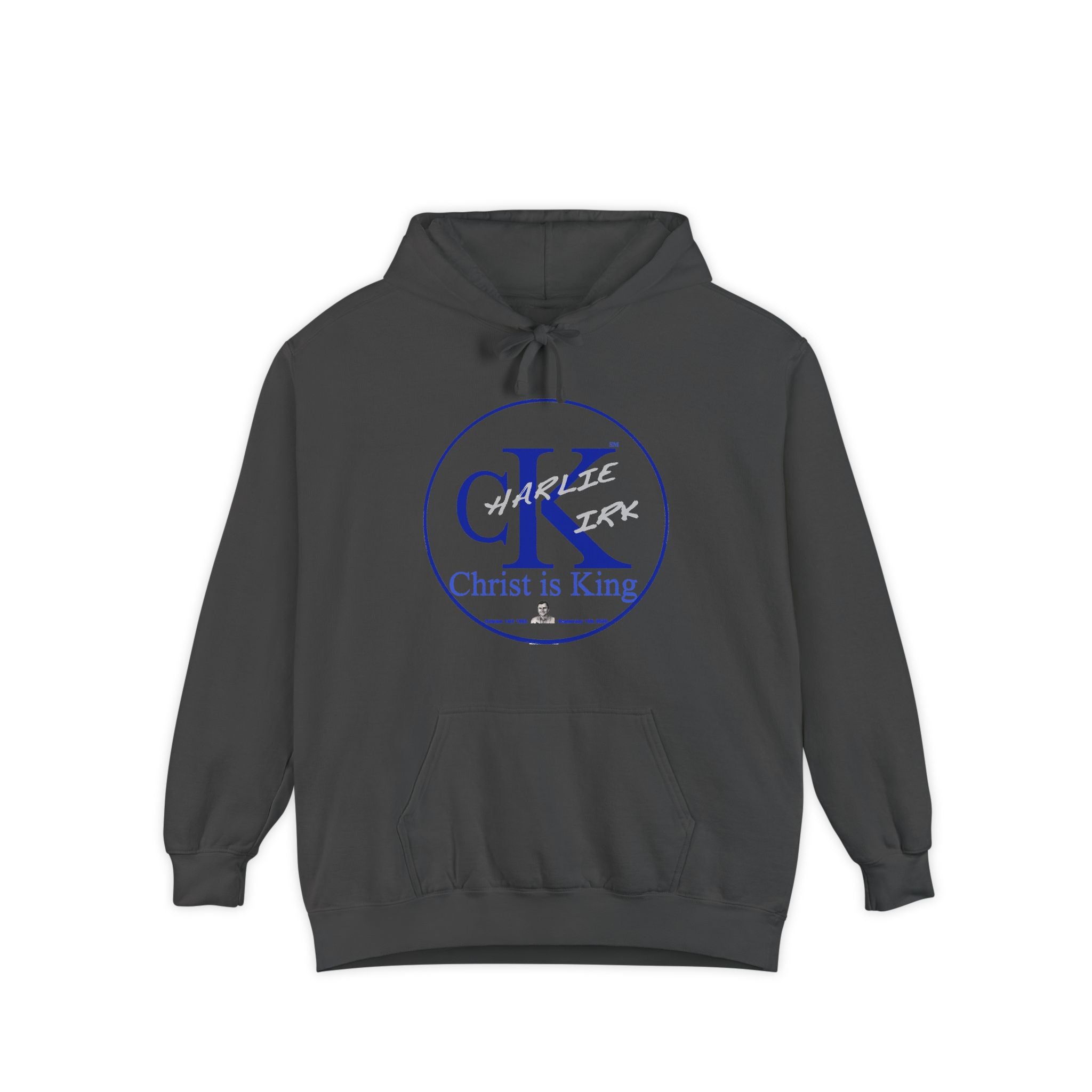Charley Kirk Commemorative Hoodie — Garment-Dyed, Relaxed Fit