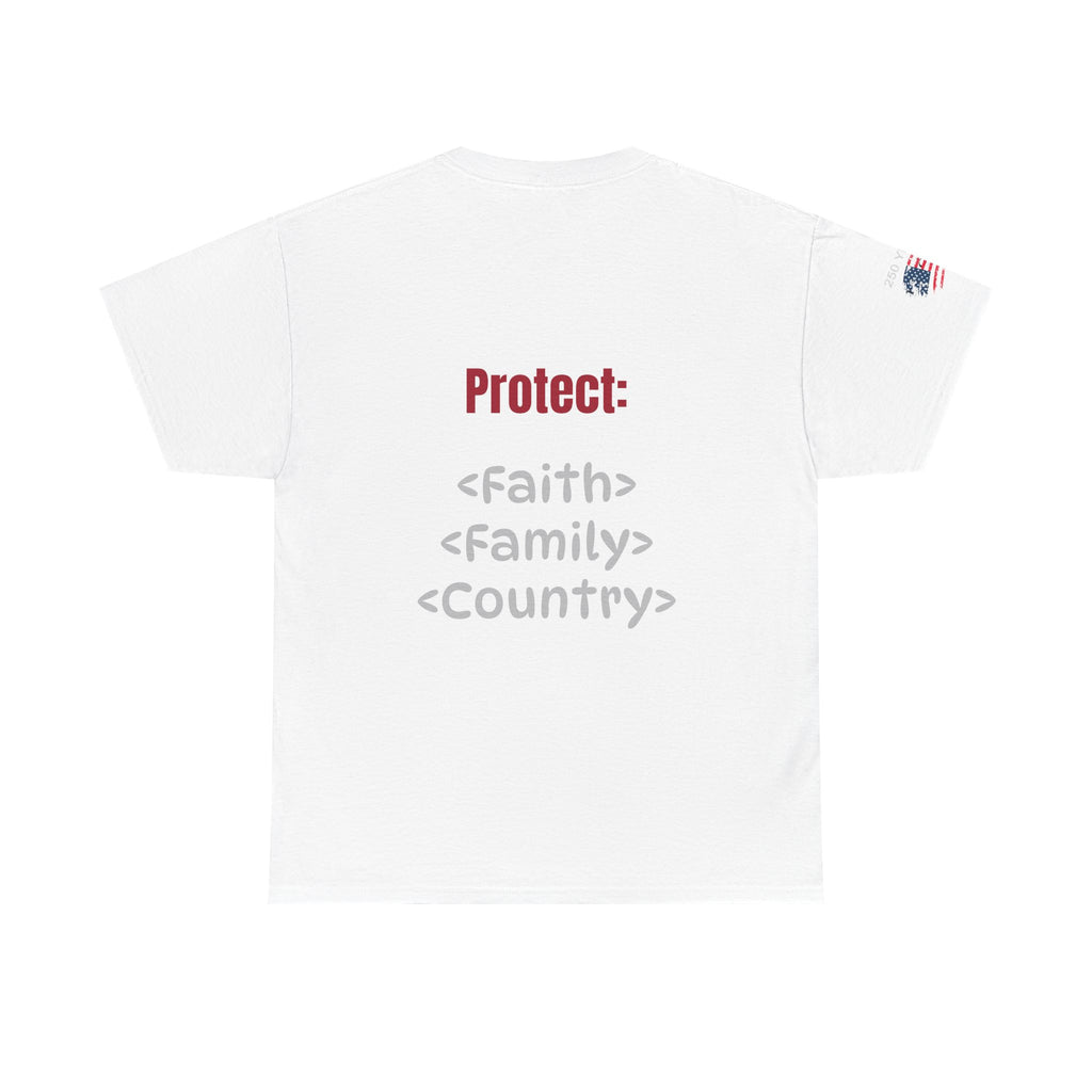 250 Years American Flag T-Shirt — "God Bless America" Patriotic Tee