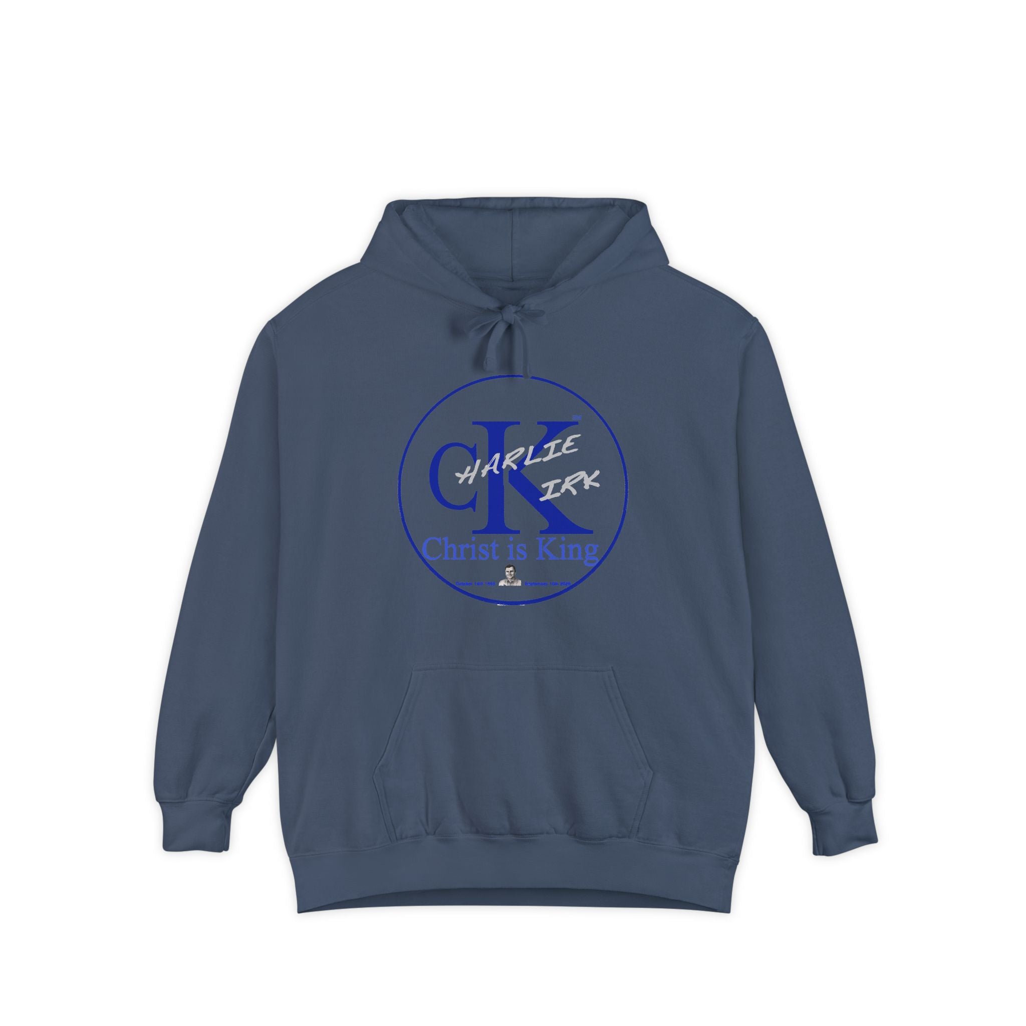 Charley Kirk Commemorative Hoodie — Garment-Dyed, Relaxed Fit
