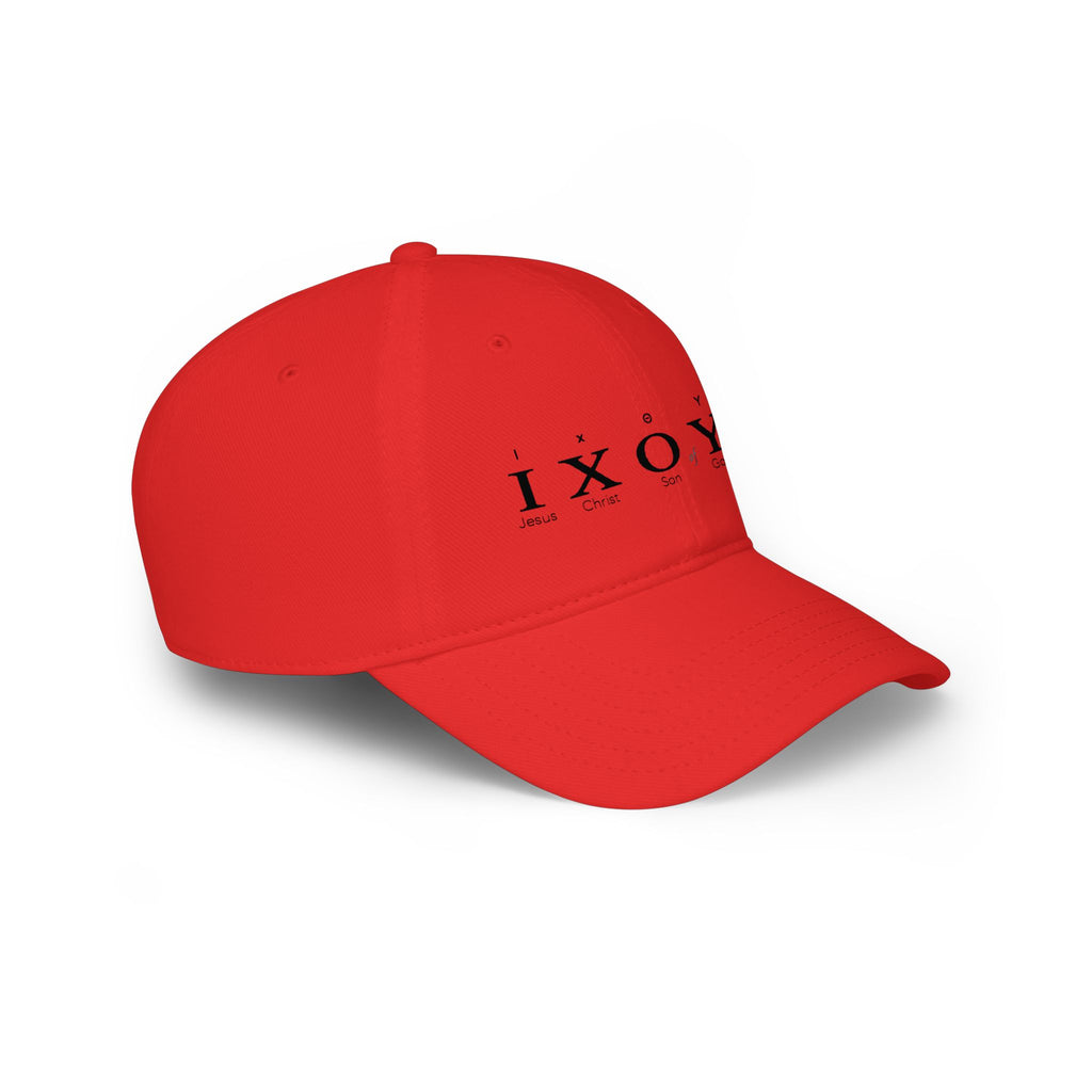 IXOYE Fish Symbol Baseball Cap — Christian Faith Low Profile Hat